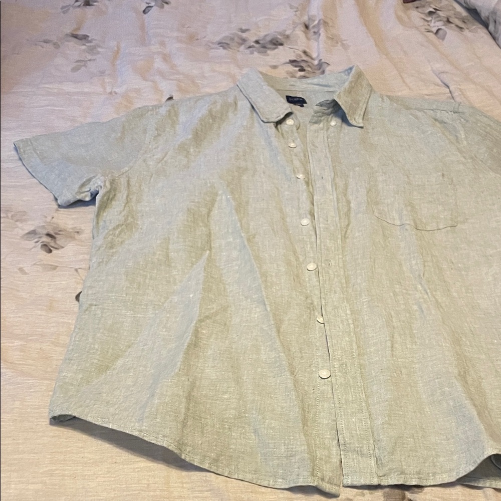J. Crew Factory Mint Green Casual Button Down Shirt